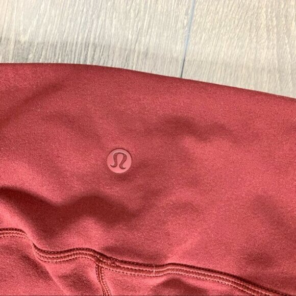 Lululemon Reveal 7/8 Tights Deep Rouge Leggings Mesh Dotted Seamless Size XS - Picture 11 of 16